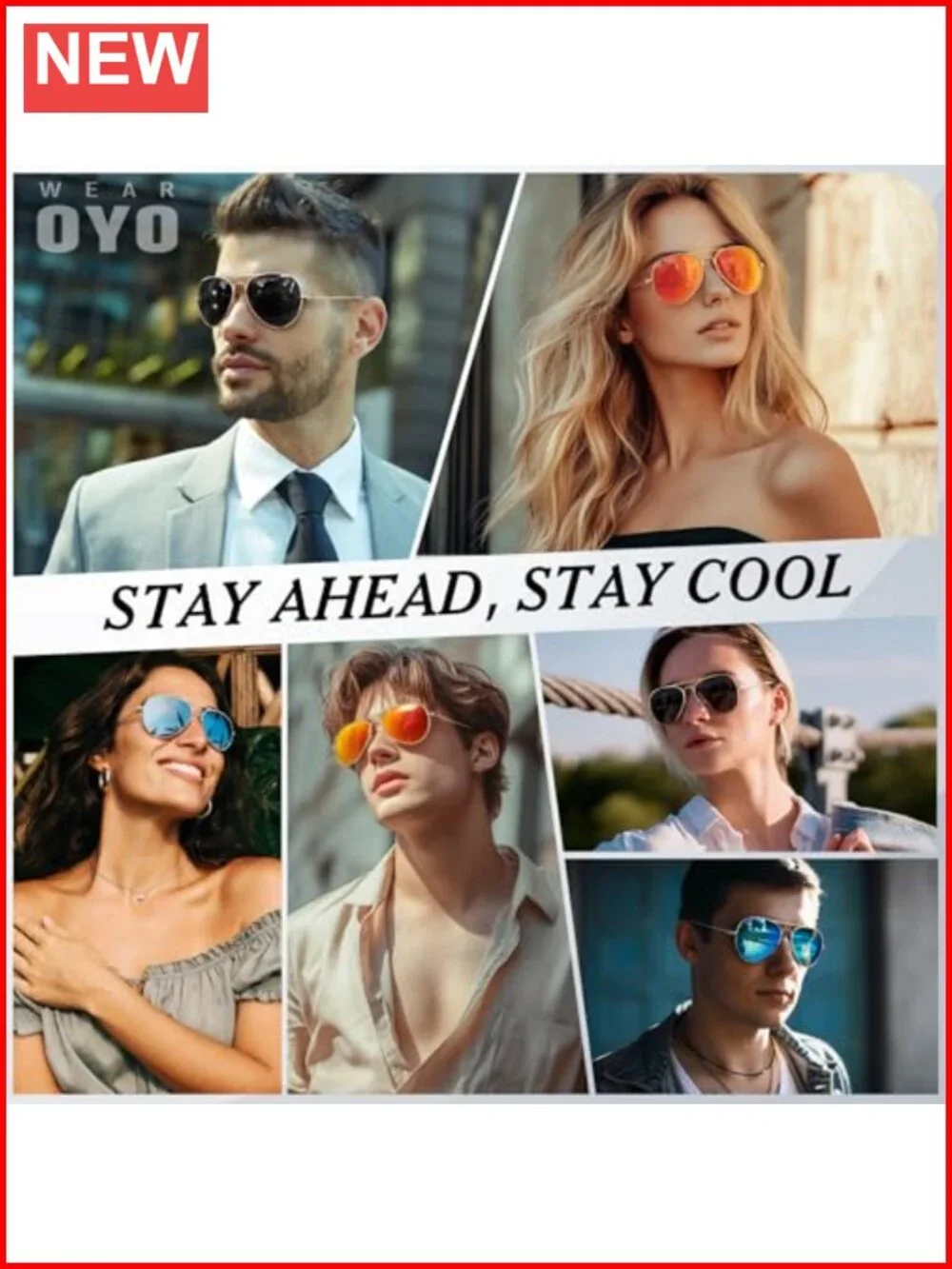 Lightweight Metal Frame Polarized Sunglasses UV400 Protection